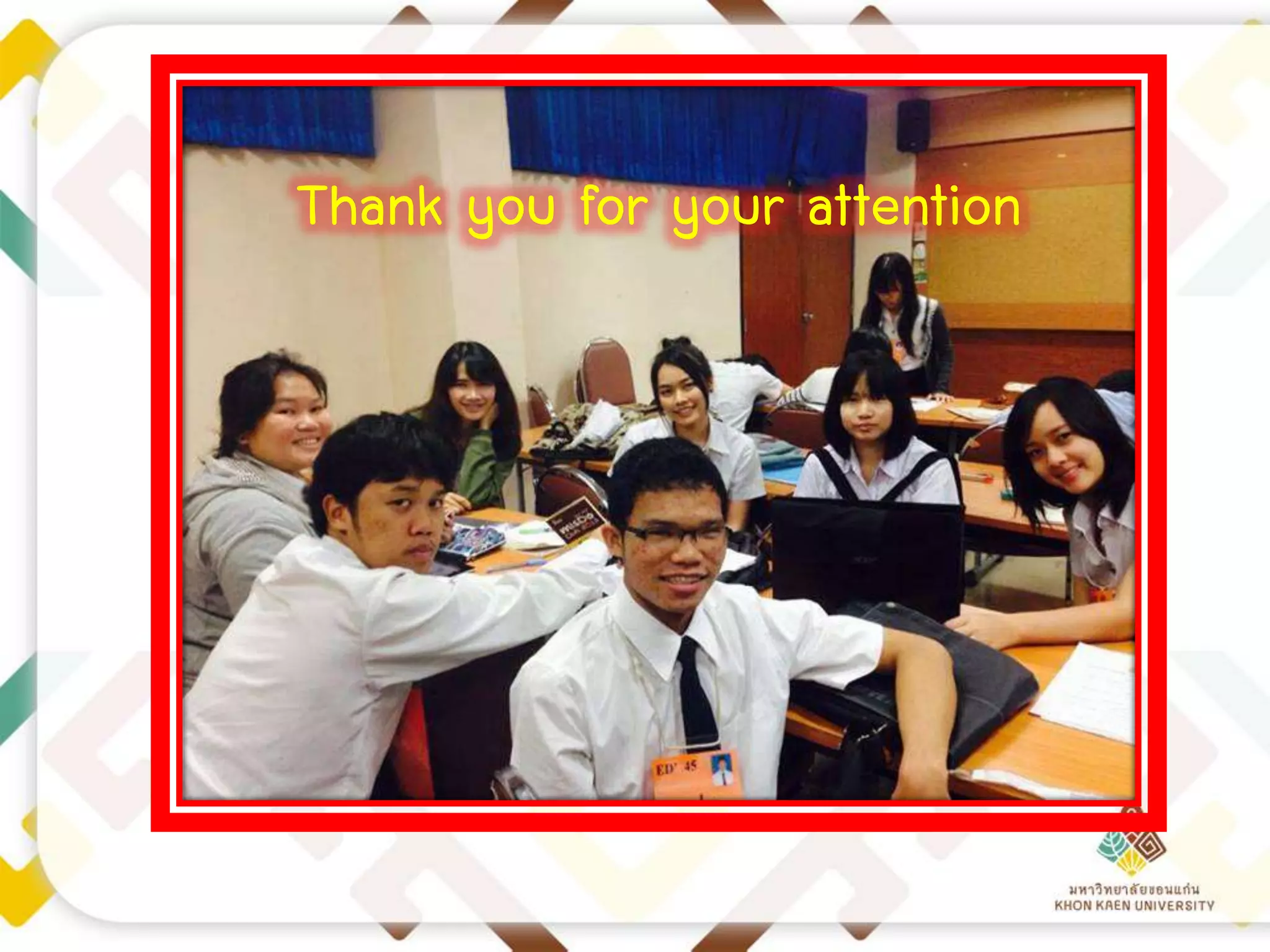 Thank you for your attention

 