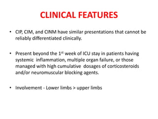 Critical illness Polyneuropathy & Myopathy | PPTX