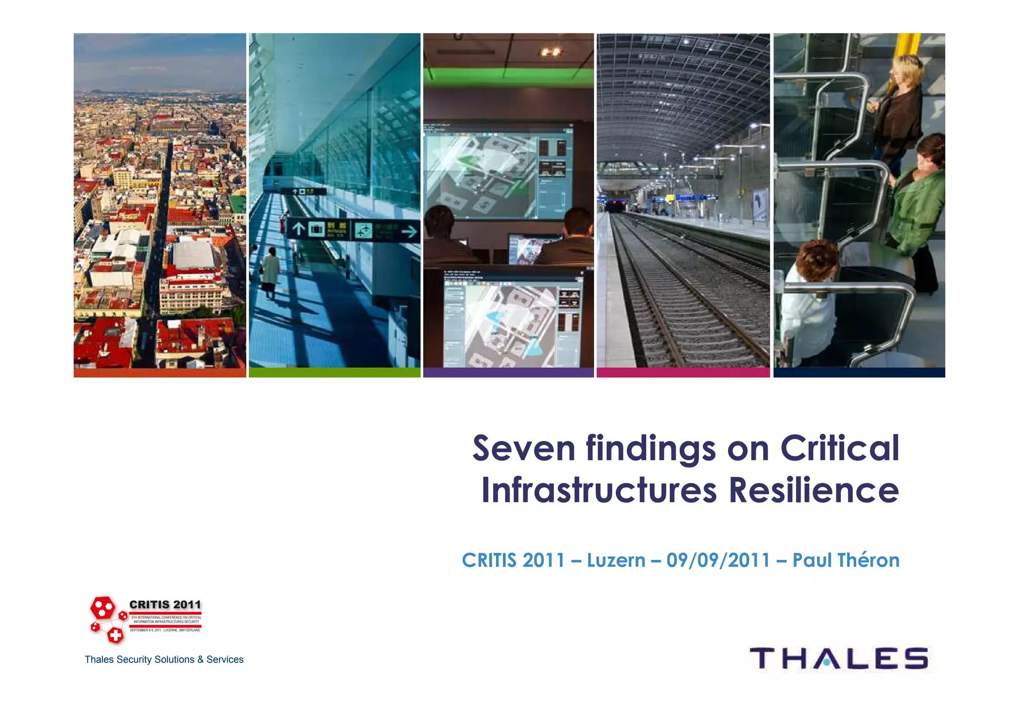 Critical infrastructure resilience | PDF