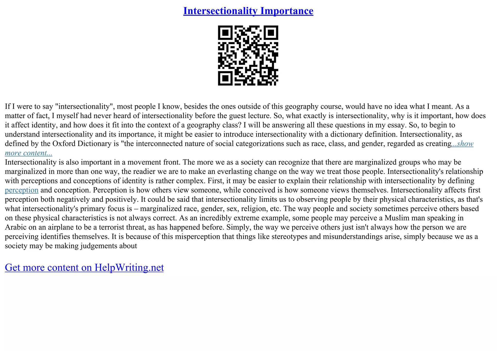 Critical Intersectionality | PDF