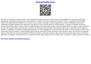 Critical Intersectionality | PDF