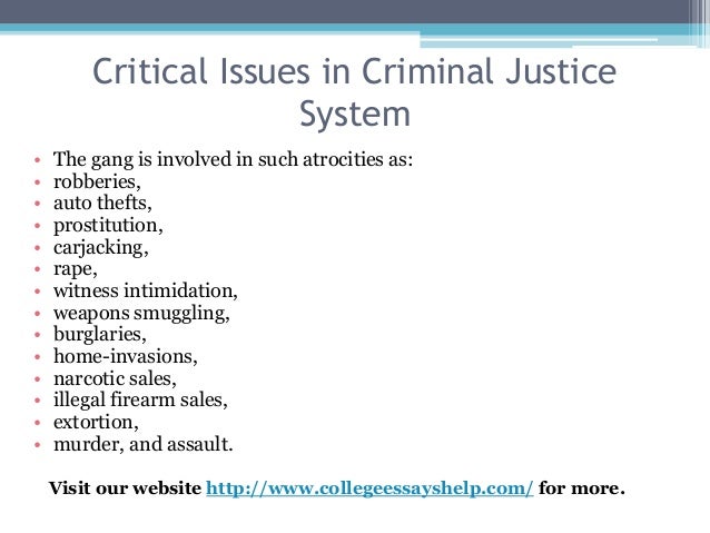 problems with the criminal justice system essay