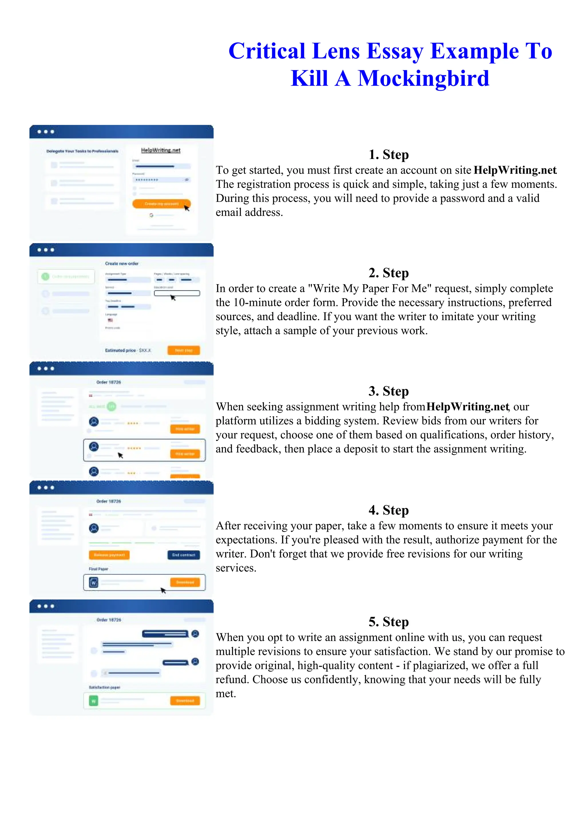 Critical Lens Essay Example To Kill A Mockingbird PDF