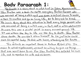 Body Paragraph 1:
 
