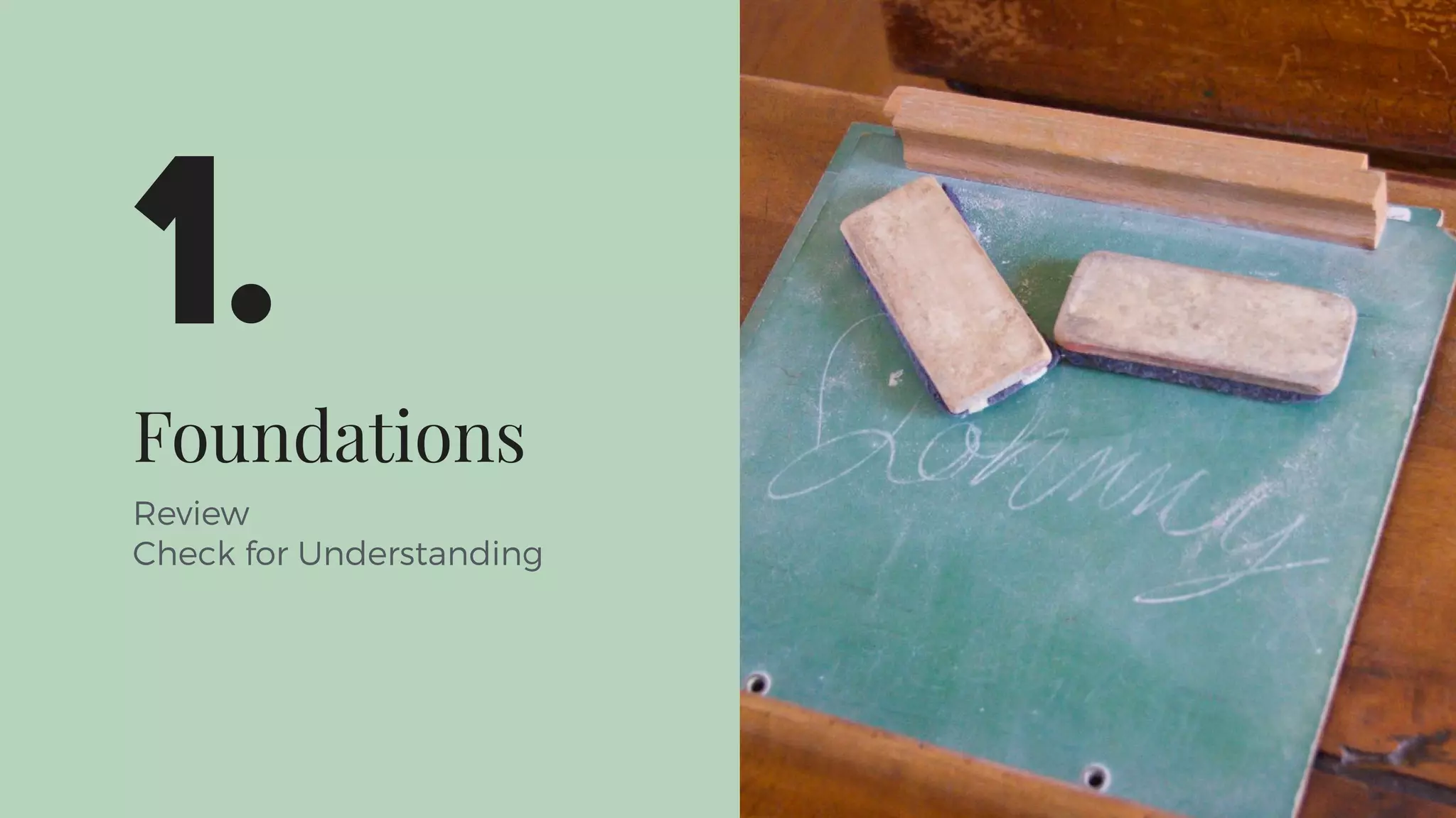 Foundations
Review
Check for Understanding
1.
 