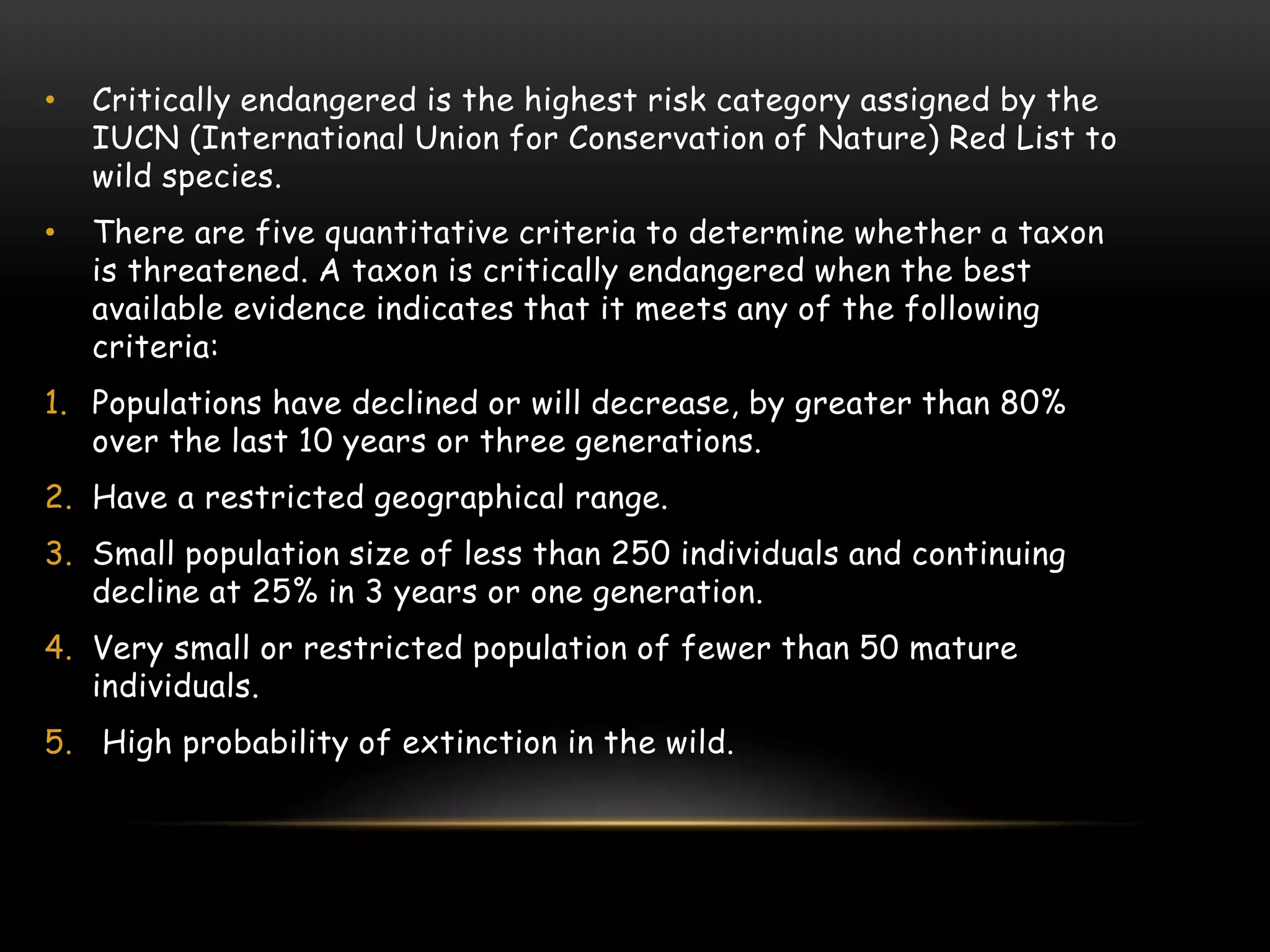 Critically endangered animal species of india | PPT