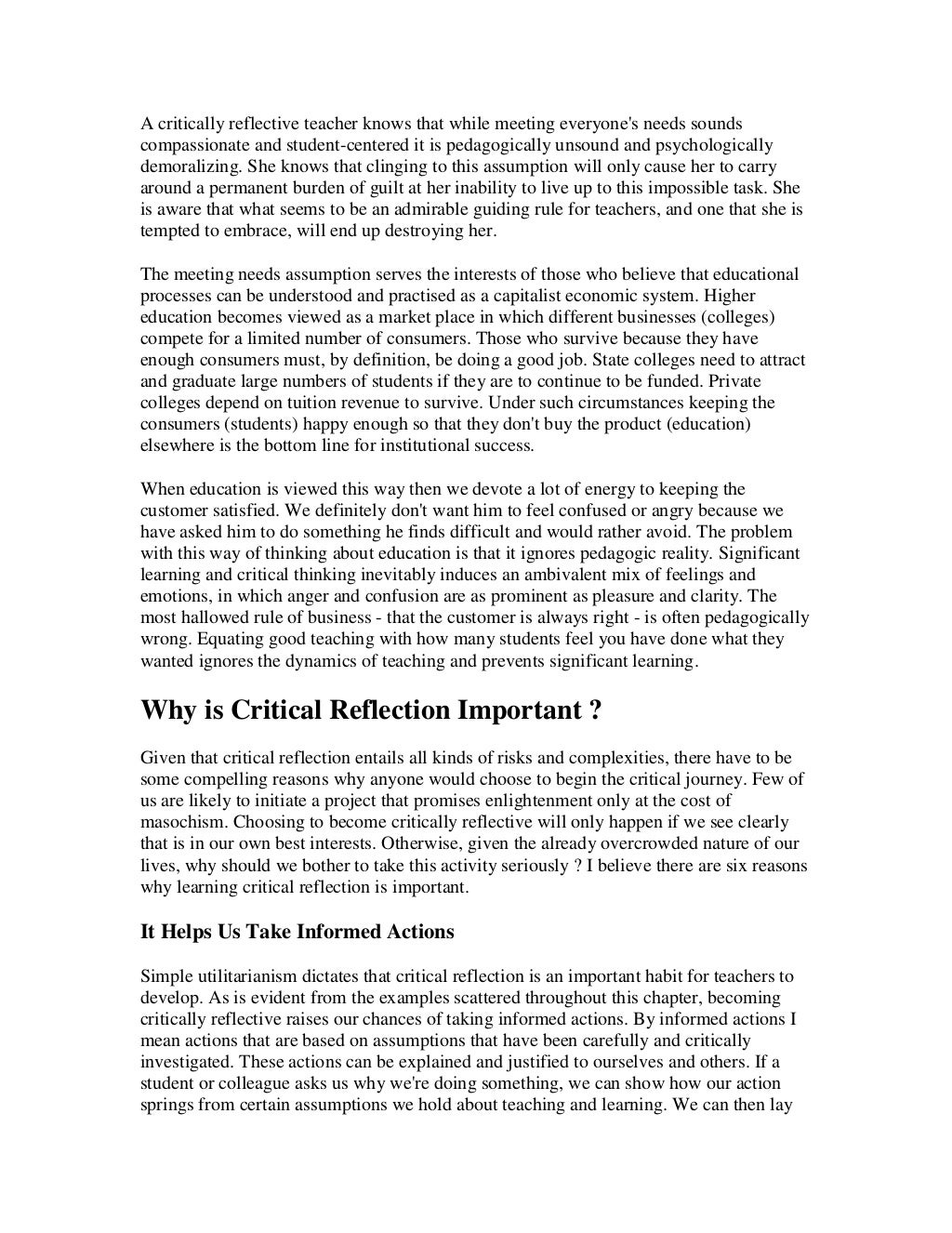 Becoming a critically reflective teacher 2nd edition pdf picture