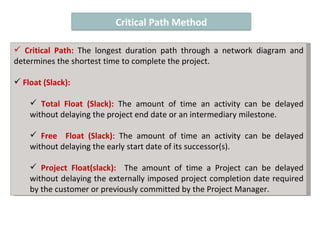 Critical Path Method | PPT | Business and Finance
