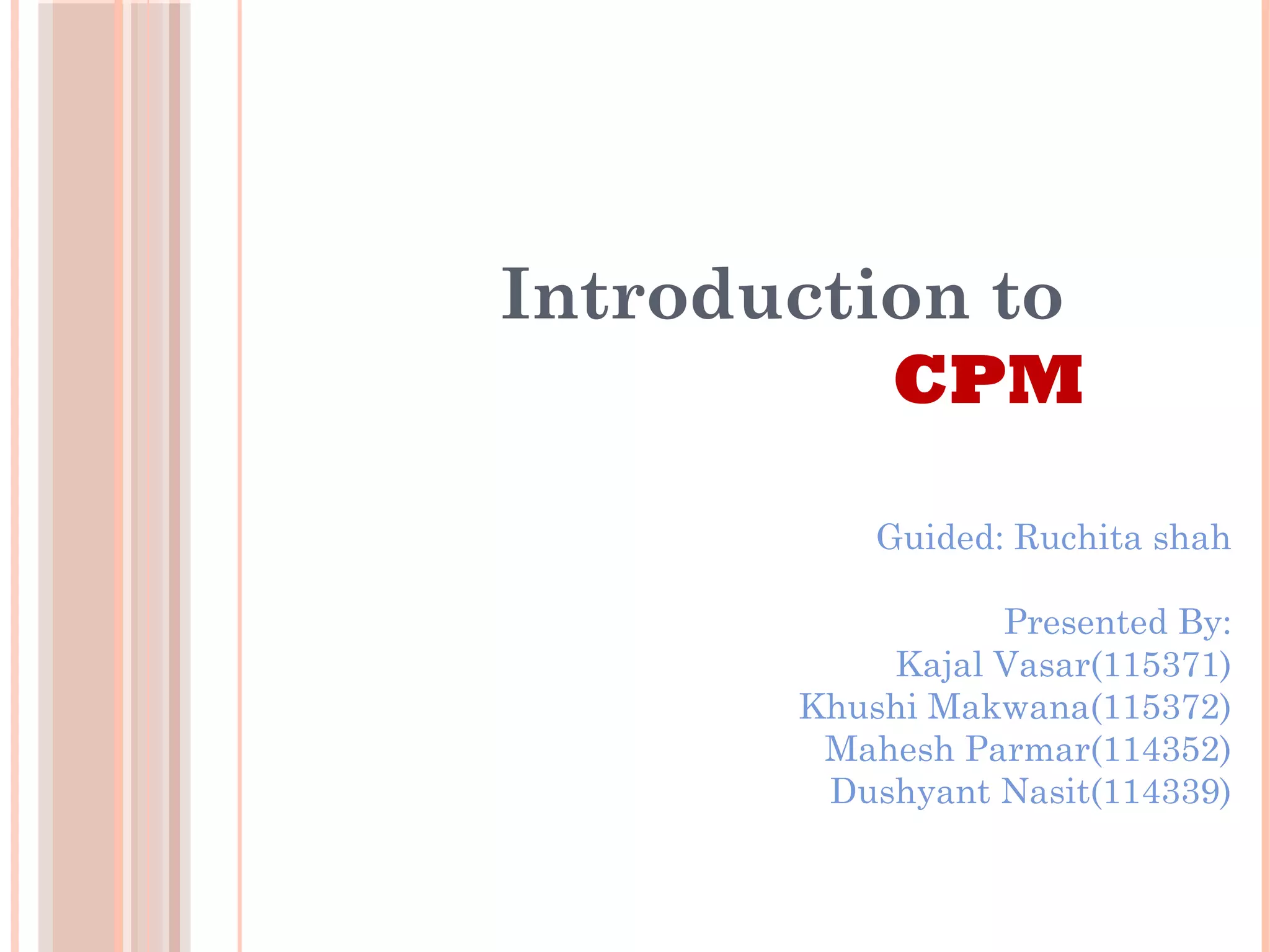 Critical path method | ODP