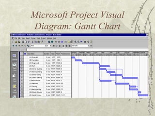 Microsoft Project Visual Diagram: Gantt Chart 