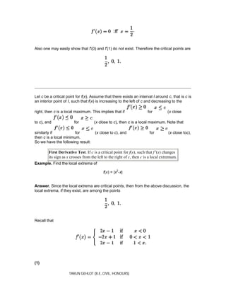 Critical points | PDF