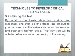 Outlining Examples Critical Reading Critical Reading | PDF