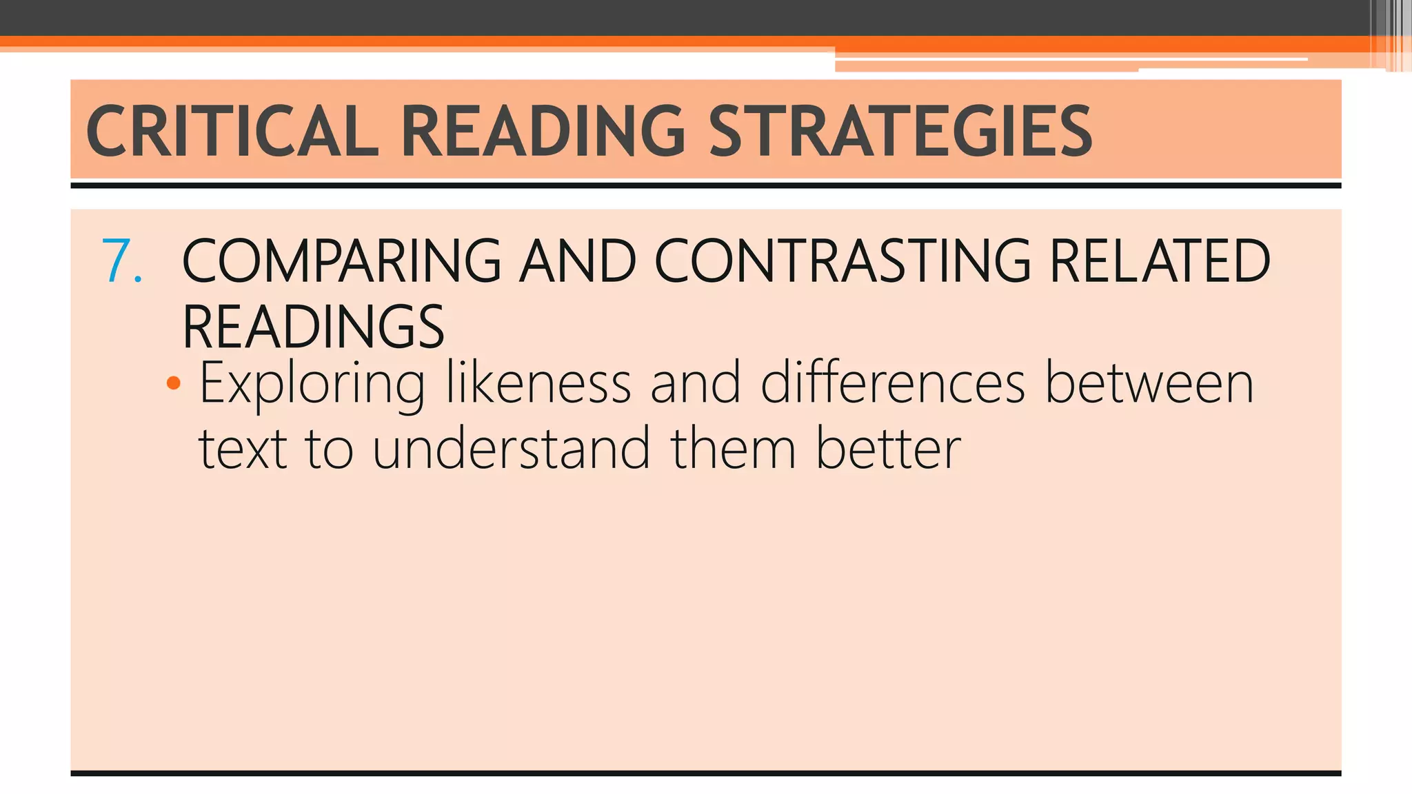 Compare Non-critical Readers With Critical Readers Critical reading | PPT