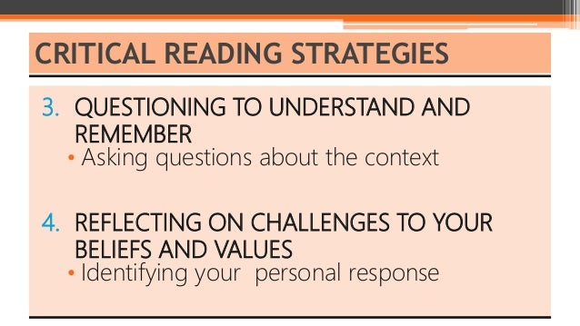 critical reading simple meaning