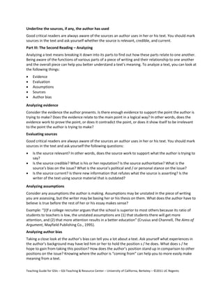 Critical reading 4 steps | PDF