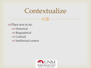 Critical reading and annotation skills | PPTX