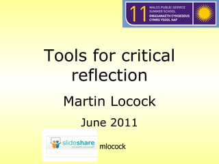 Tools for critical reflection Martin Locock June 2011 mlocock 