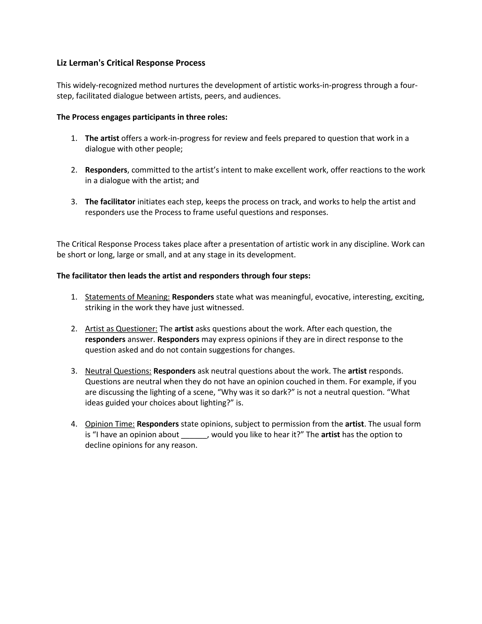 Critical response process pdf
