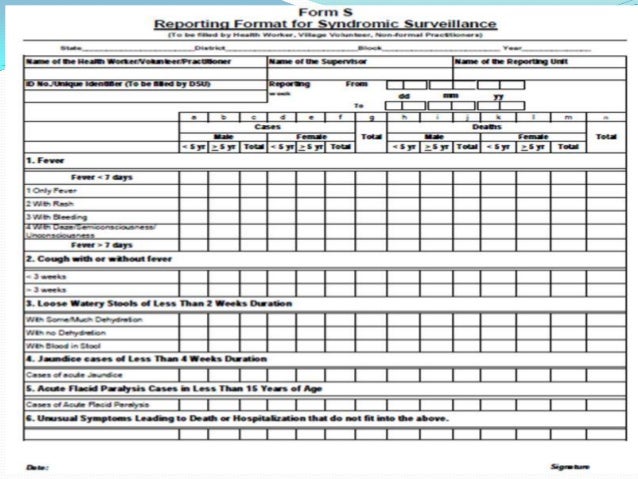 s form in idsp of Critical idsp review