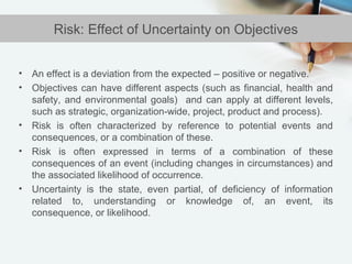 Objective Uncertainty Risk Critical role of_risk_assessment_in_international_projects_en | PPT