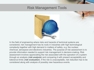 Engineering Risk Management Tools Critical role of_risk_assessment_in_international_projects_en | PPT