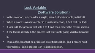 Critical section problem in operating system. | PPT