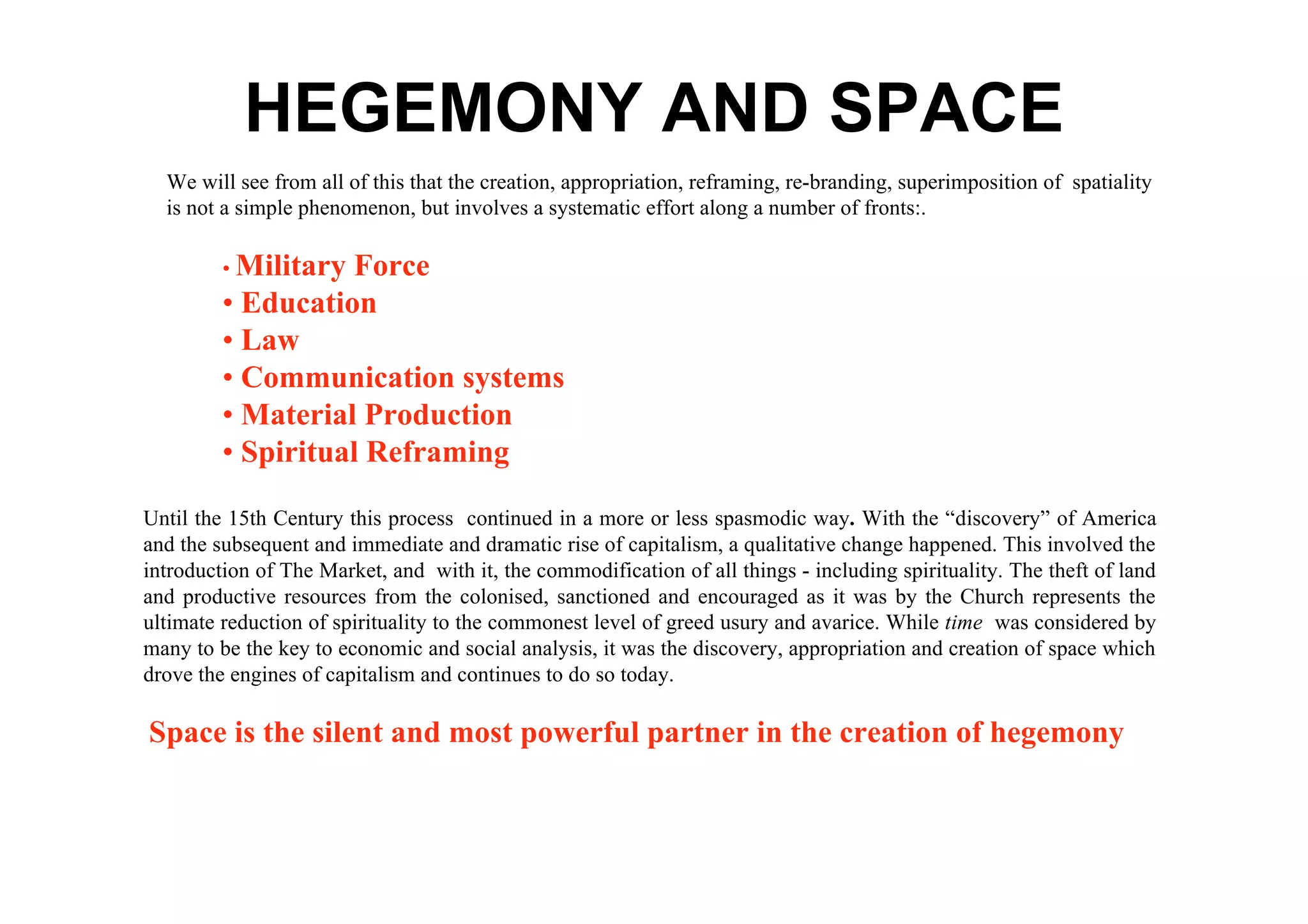 Critical Space Part 1