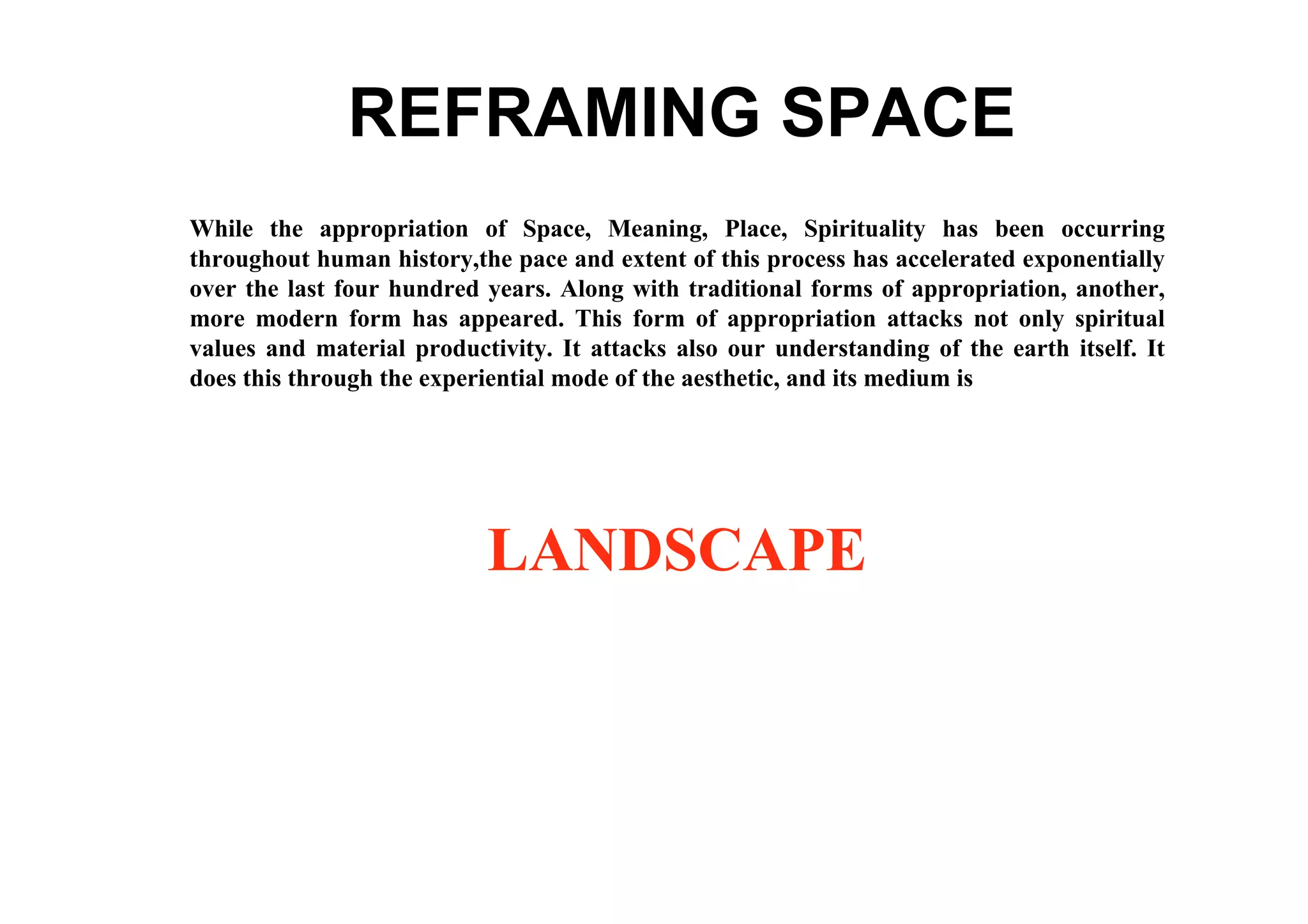 Critical Space Part 1