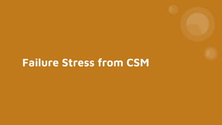 Failure Stress from CSM
 