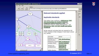 Critical systems engineering, 2013

© Adelard 2013

Slide 23

 