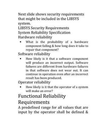 Critical systems specification | DOC