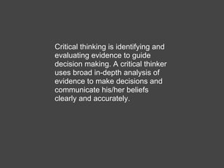 Critical Thinking | PPT