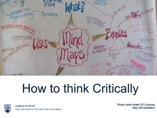 How to think CriticallyPhoto used under CC License: http://bit.ly/e9akx1