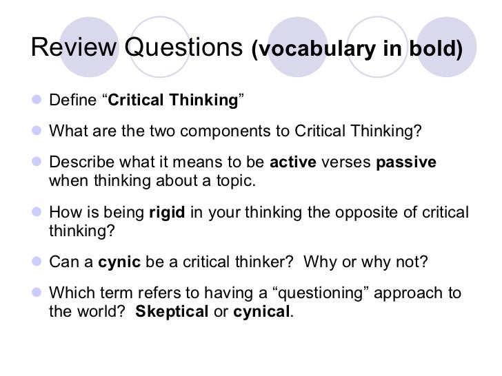 Critical thinking
