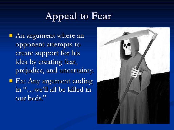 Argumentative essay on fear