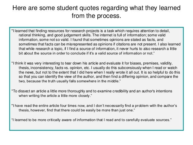 Enhancing college students critical thinking