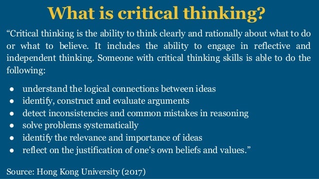 critical thinking definition in psychology