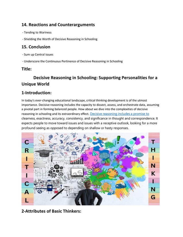 Critical Thinking In Education Pdf