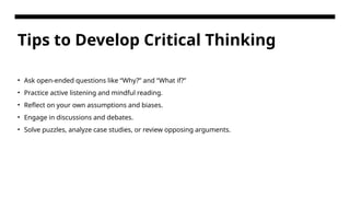 Improving Critical thinking skills .pptx
