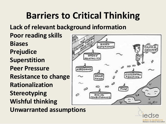 list of internal barriers to critical thinking