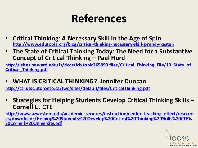 critical thinking in cte