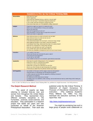 Critical thinking what it is and why it counts | PDF