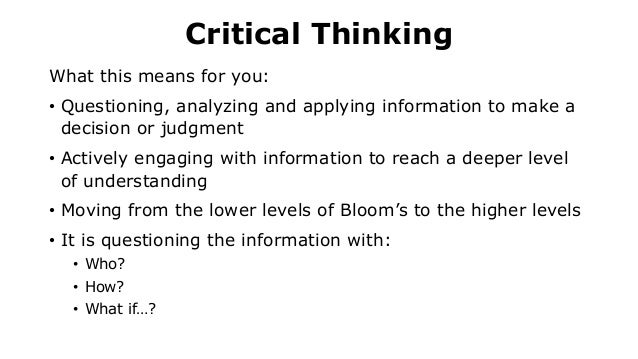Critical thinking in a nutshell picture