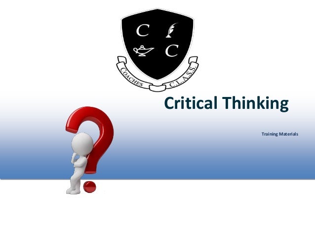 Critical thinking seminar image