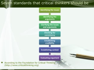 Critical thinking 22 08-55 | PPT