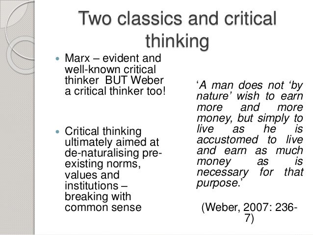 critical thinking in sociology