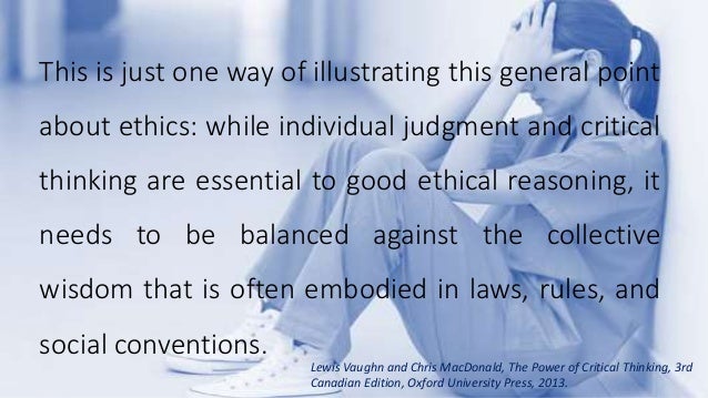 Ethics and critical thinking class picture