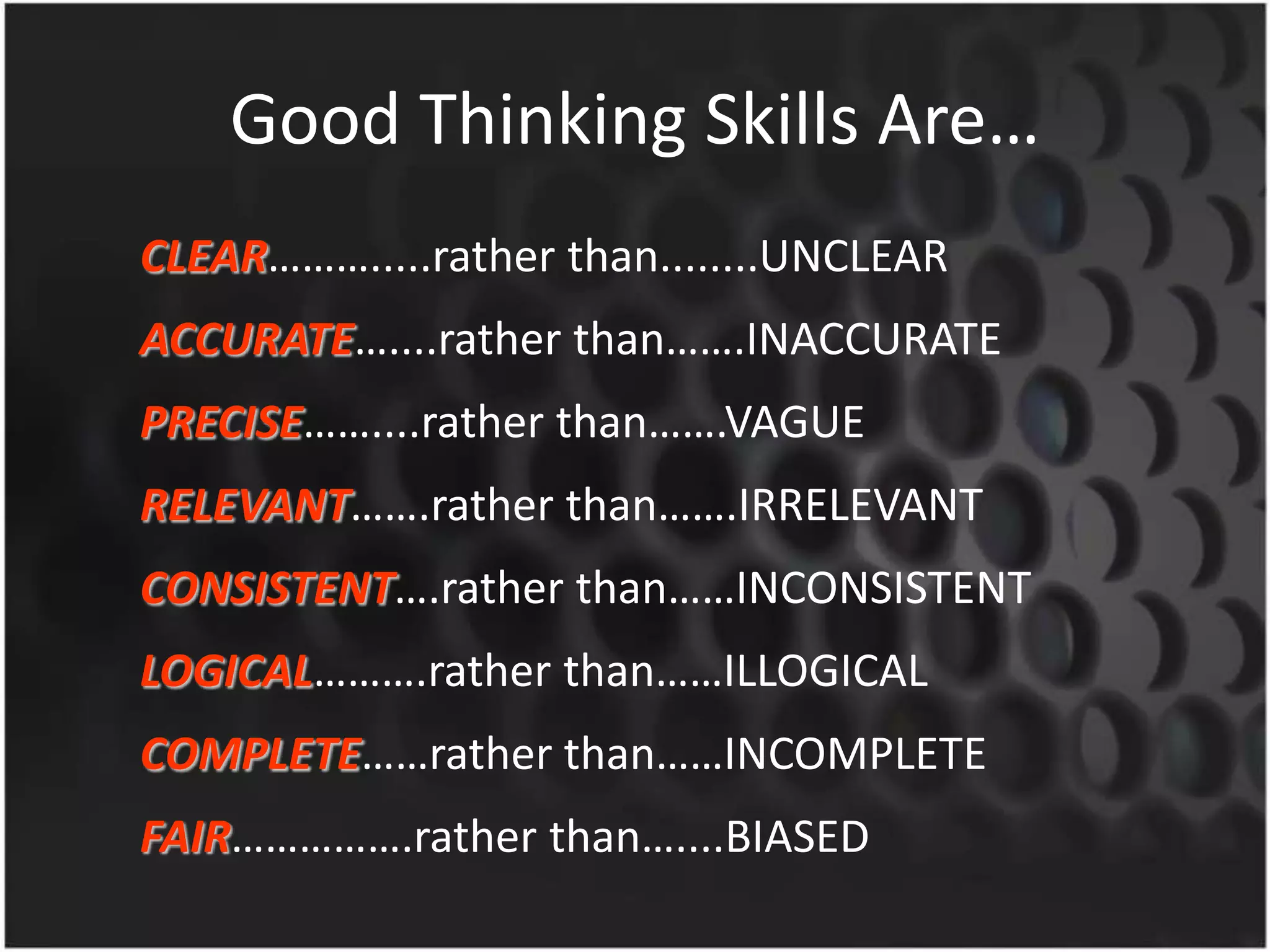 Activity:  “Don’t Be A Lame Brain”
