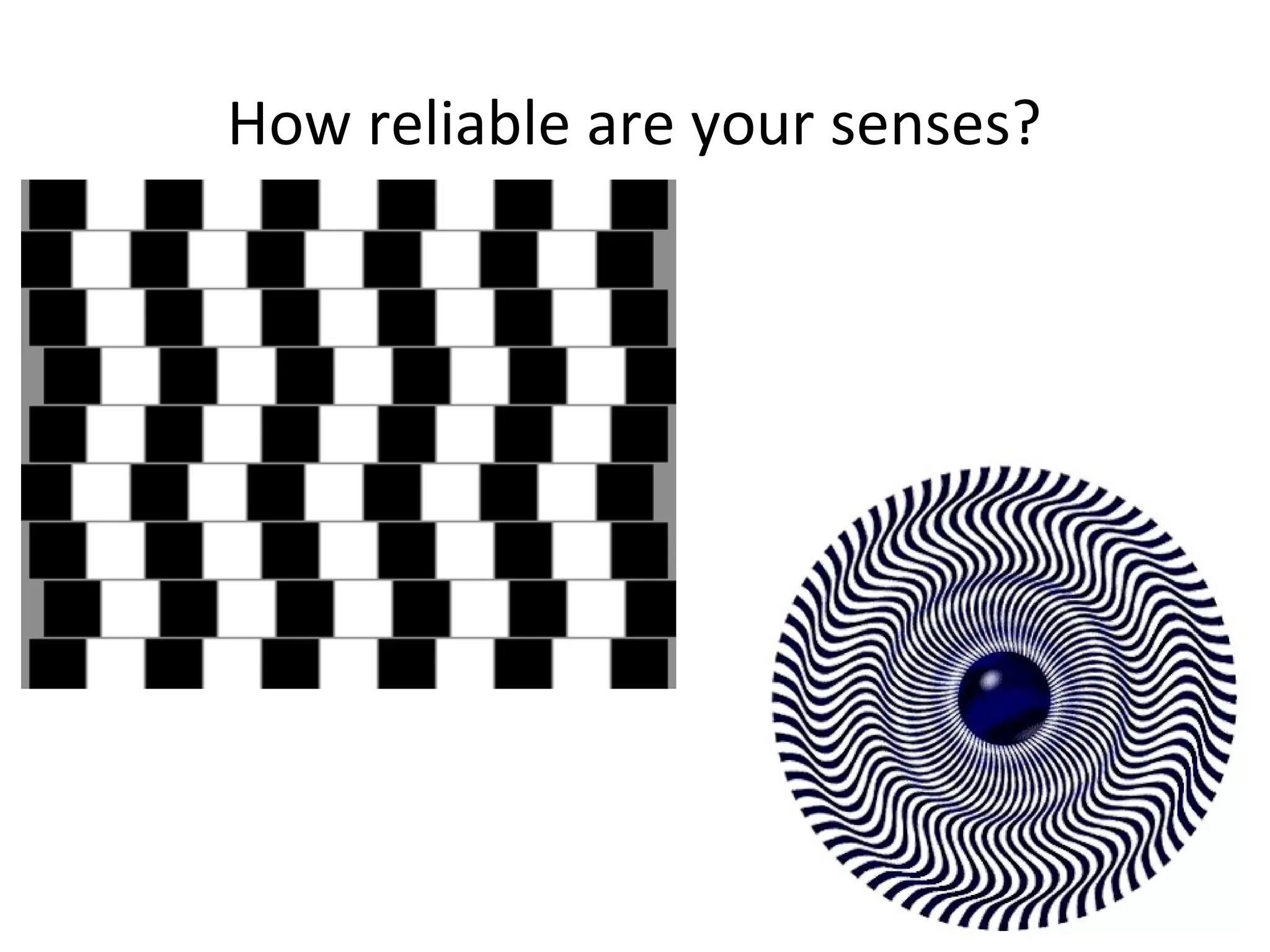 3
How reliable are your senses?
 