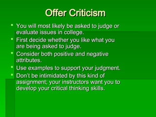 Judging Critical Critical Thinking Critical Thinking CCC | PPT